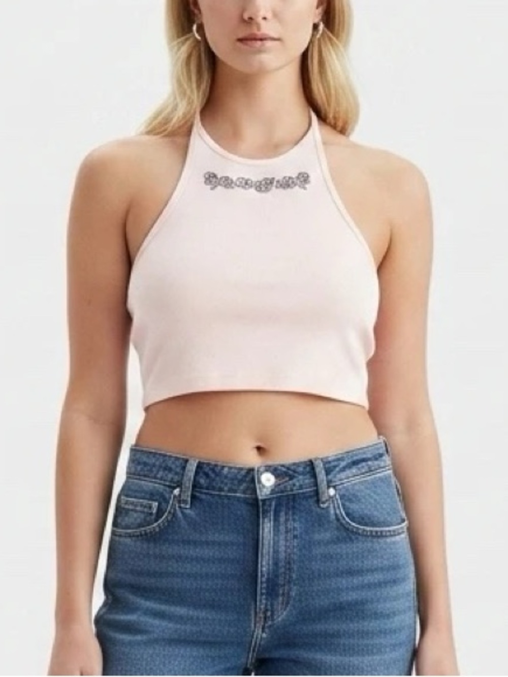 Kendall & Kylie Pink Halter Top
